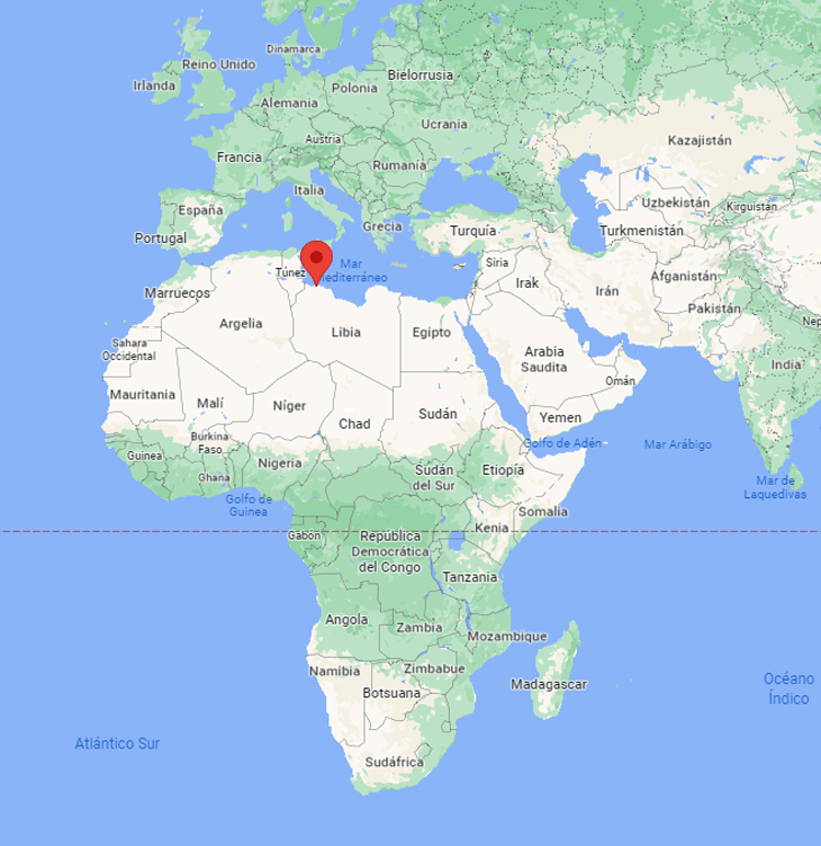 Capital de Libia en el mapa