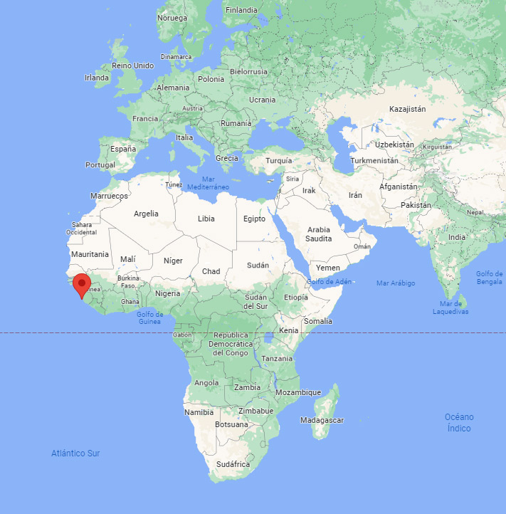 Capital de sierra Leona en el mapa