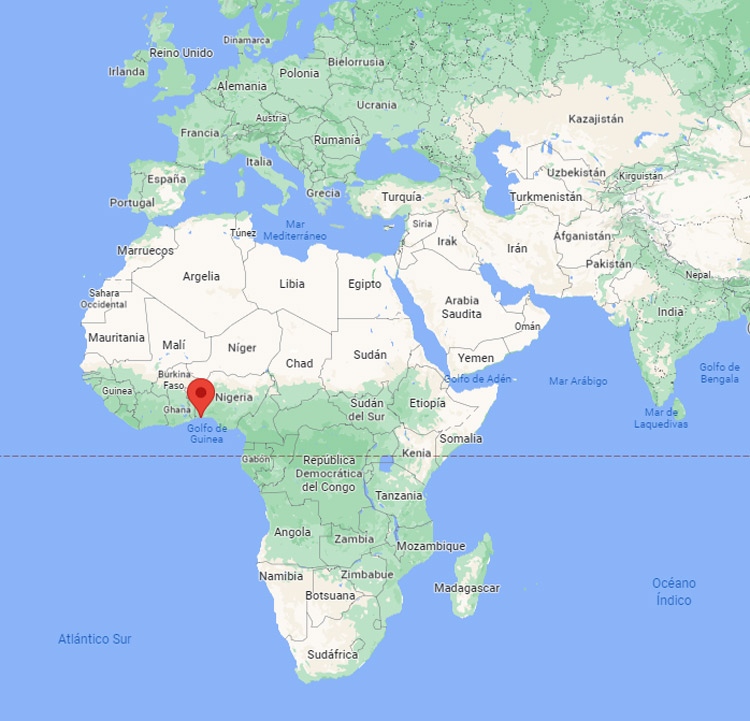 Capital de Benín en el mapa