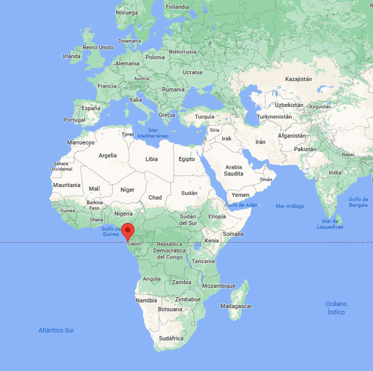 Capital de Gabón en el mapa