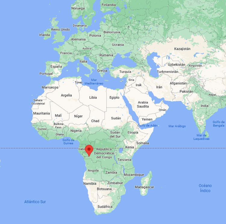Capital de Congo en el mapa