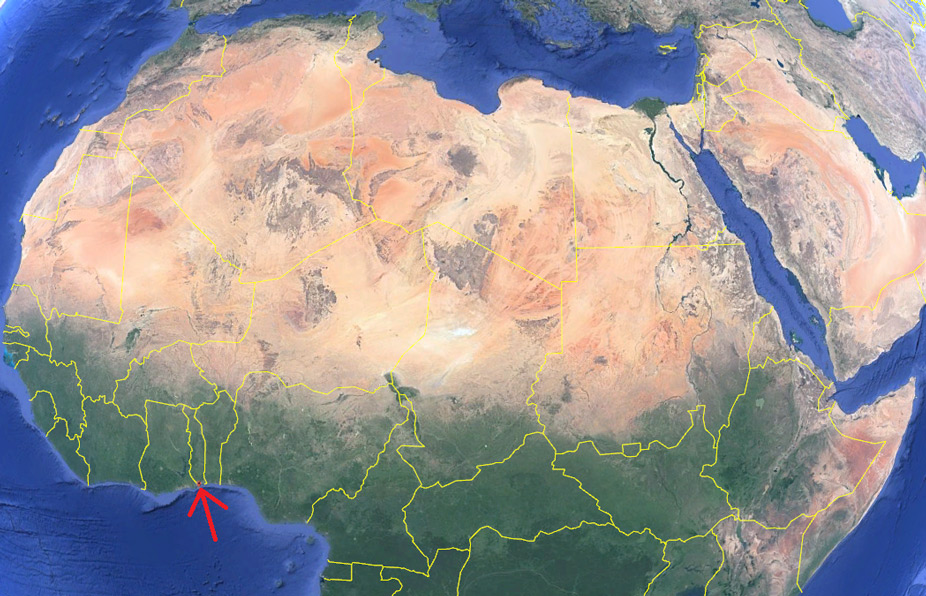 Situación de Togo en África
