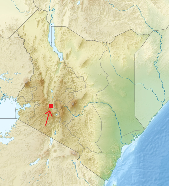 El lago Nakuru en el mapa de su país