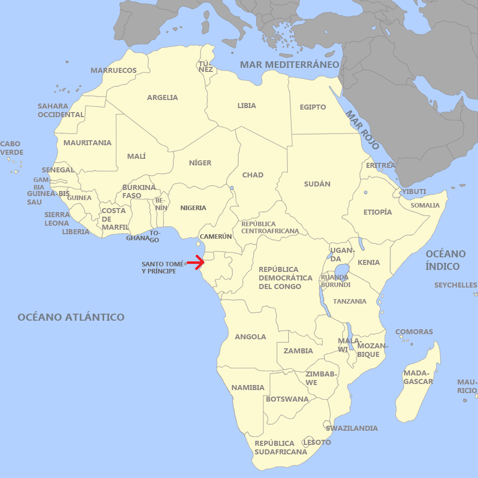 Libreville en el mapa de África