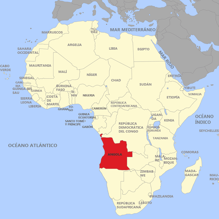 Angola en África