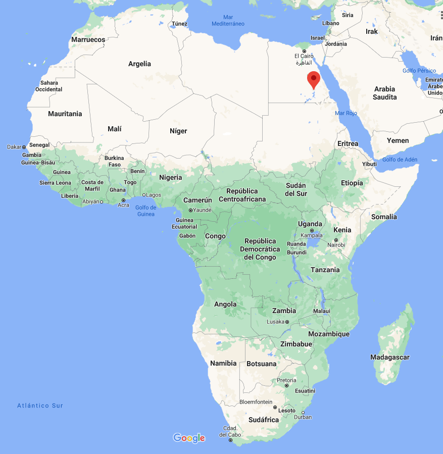 Asuán en el mapa de África