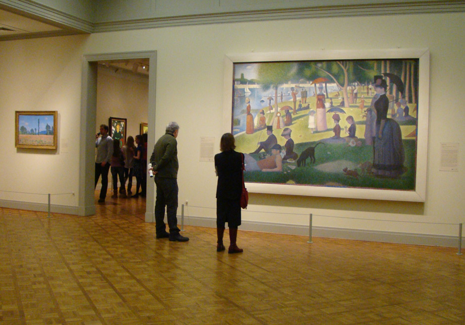 Tarde en la isla de la Grande Jatte de Seurat, en el Instituto de Arte de Chicago