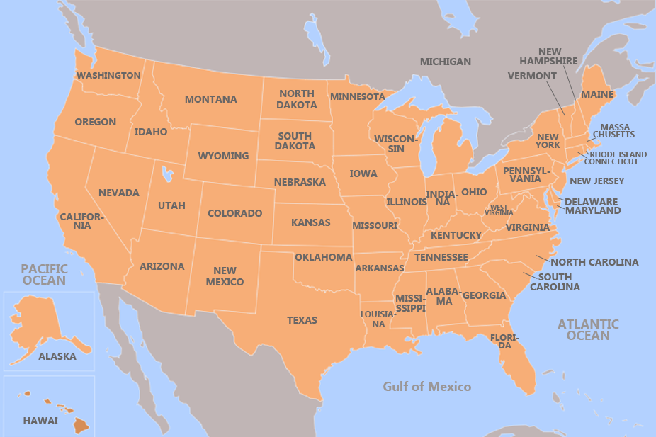 United States map