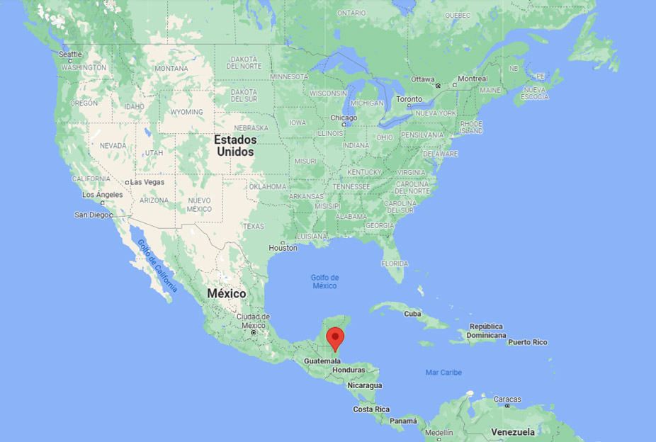 Capital de Belice en el mapa