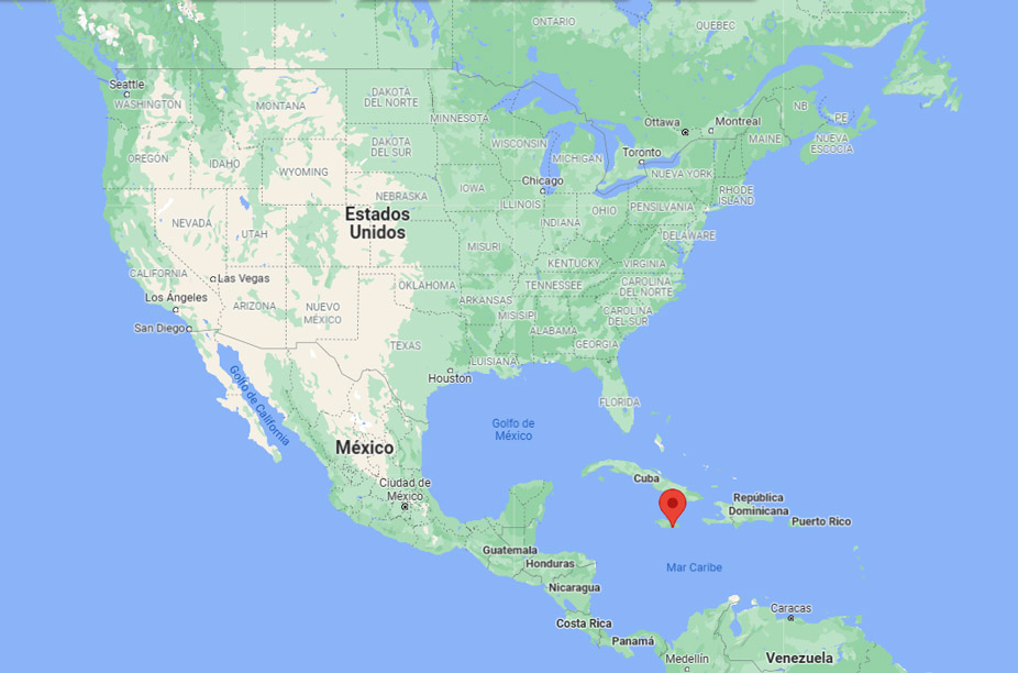 Capital de Jamaica en el mapa