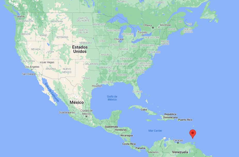 Capital de Granada en el mapa