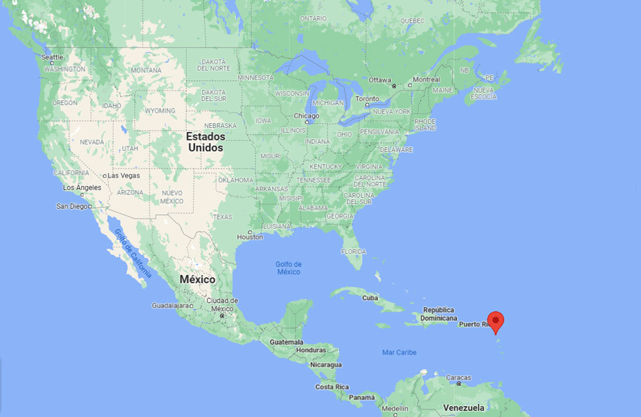 Capital de Antigua y Barbuda en el mapa