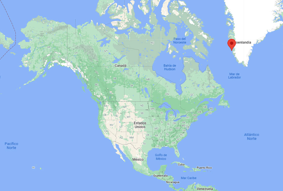 Capital de Groenlandia en el mapa