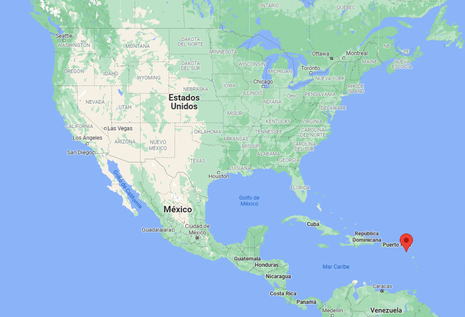 Capital de San Cristóbal y Nieves en el mapa
