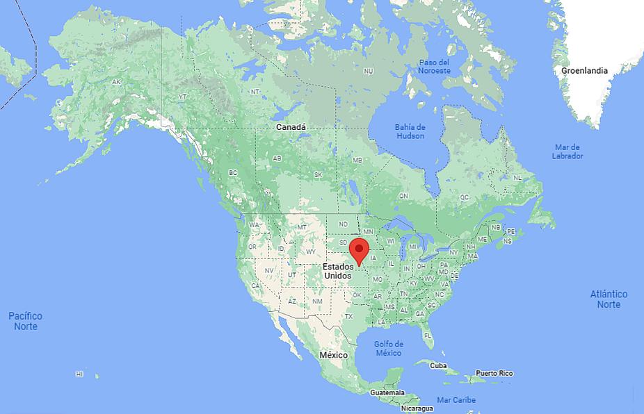 Capital de Nebraska en el mapa