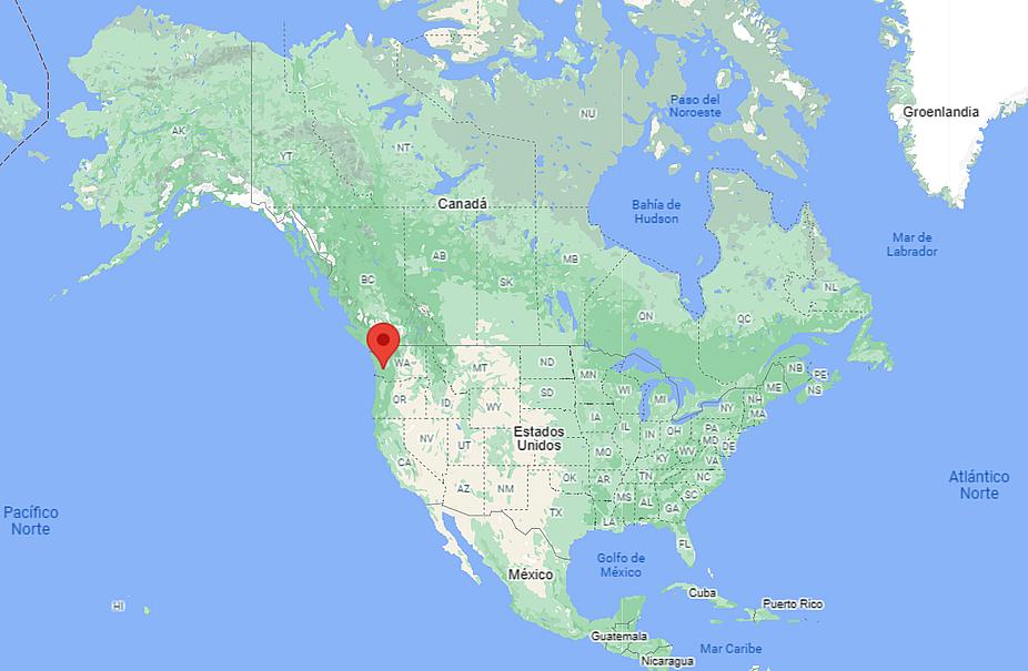 Capital del estado de Washington en el mapa