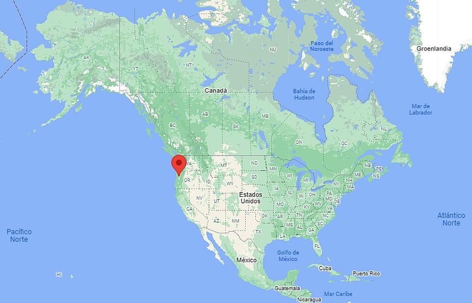 Capital de Oregón en el mapa
