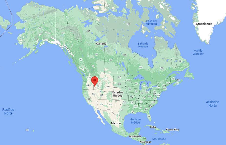 Capital de Idaho en el mapa