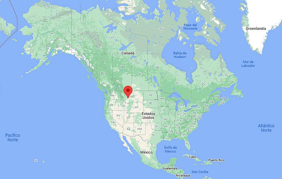 Capital de Montana el mapa