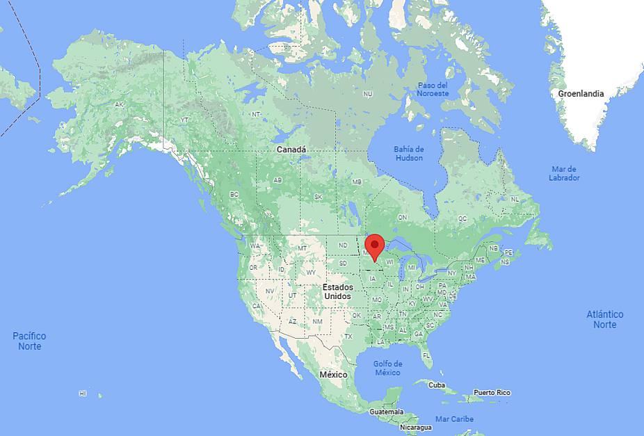 Capital de Minnesota en el mapa