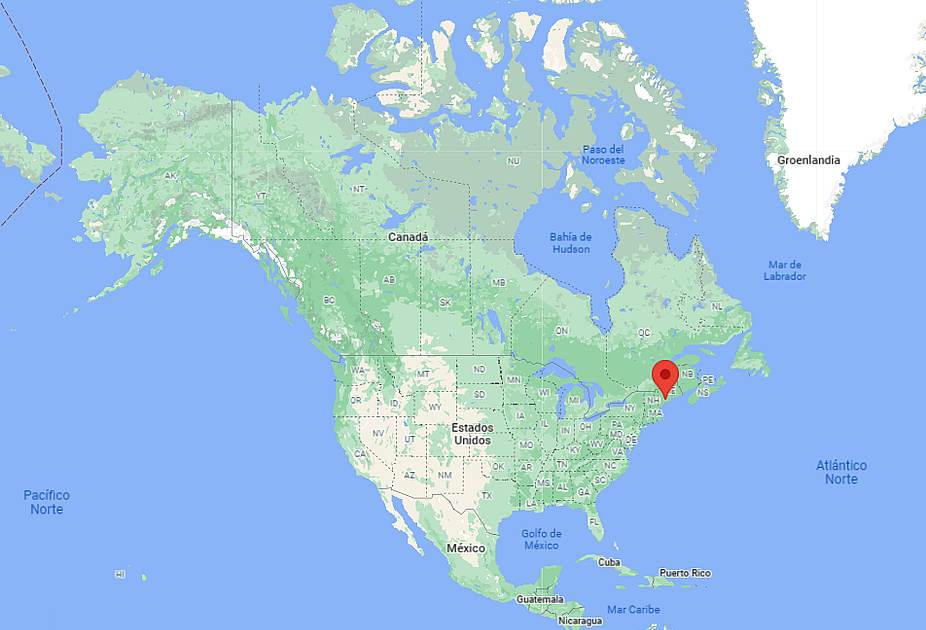 Capital de Maine en el mapa