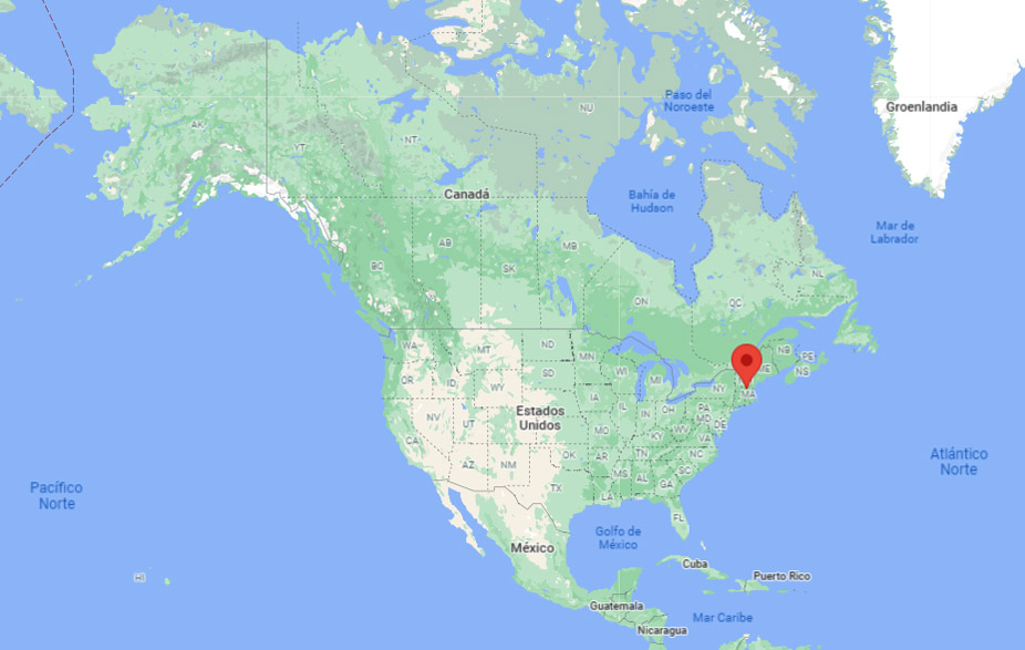 Capital de Nuevo Hampshire en el mapa