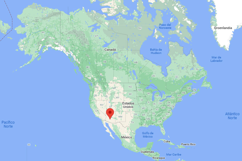 Capital del estado de Arizona en el mapa