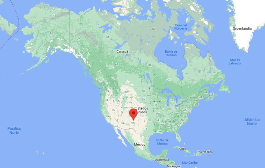 Capital de Nuevo México en el mapa