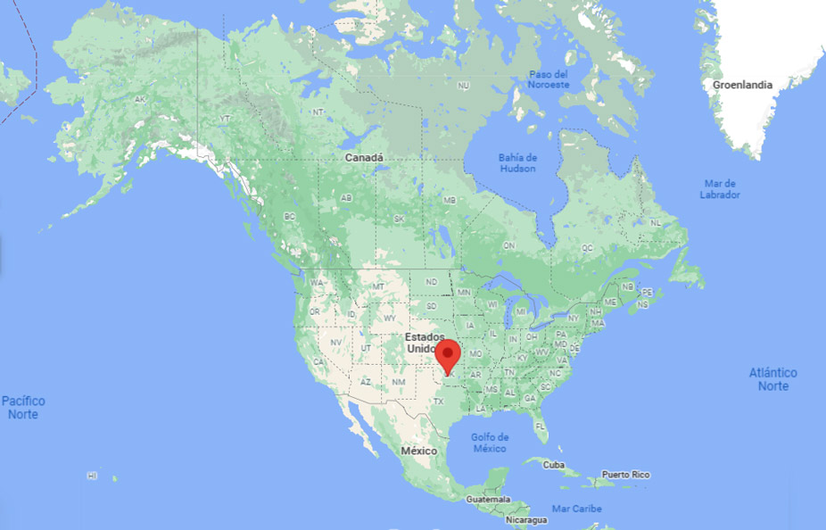 Capital de Oklahoma en el mapa