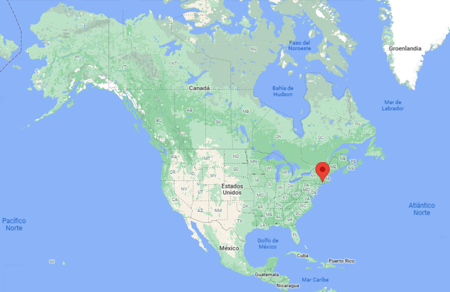 Capital de Connecticut en el mapa