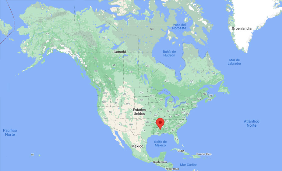 Capital de Misisipi en el mapa