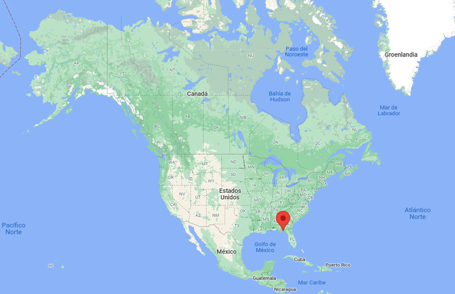 Capital de Florida en el mapa