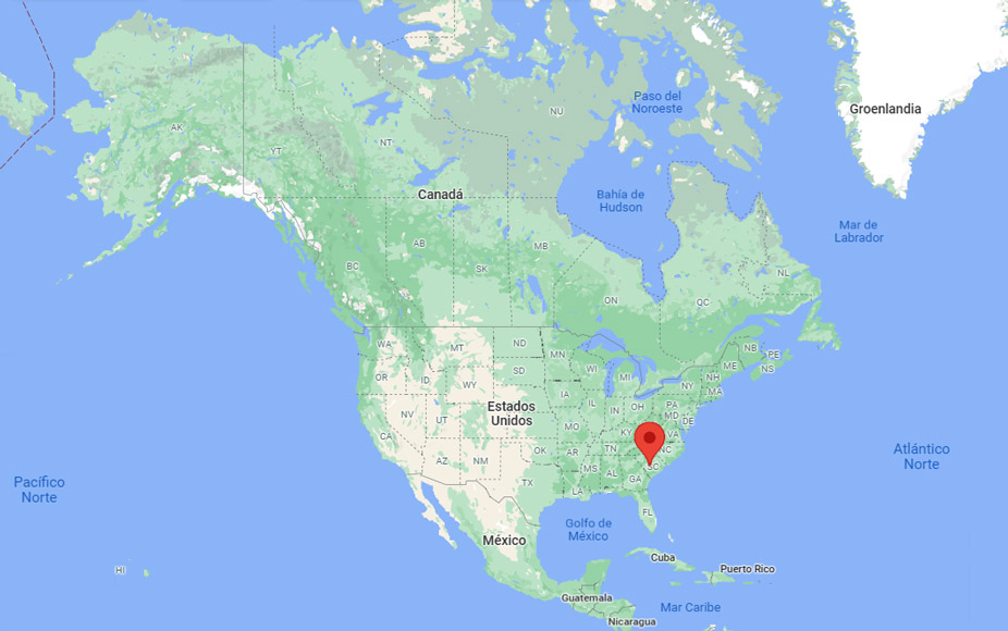 Capital de Carolina del Sur en el mapa