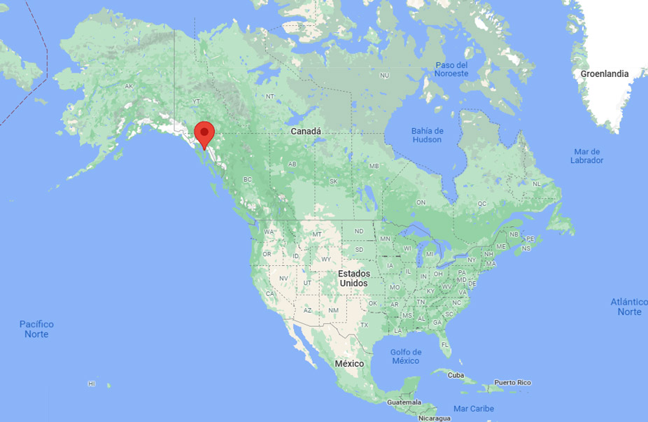 Capital de Alaska en el mapa