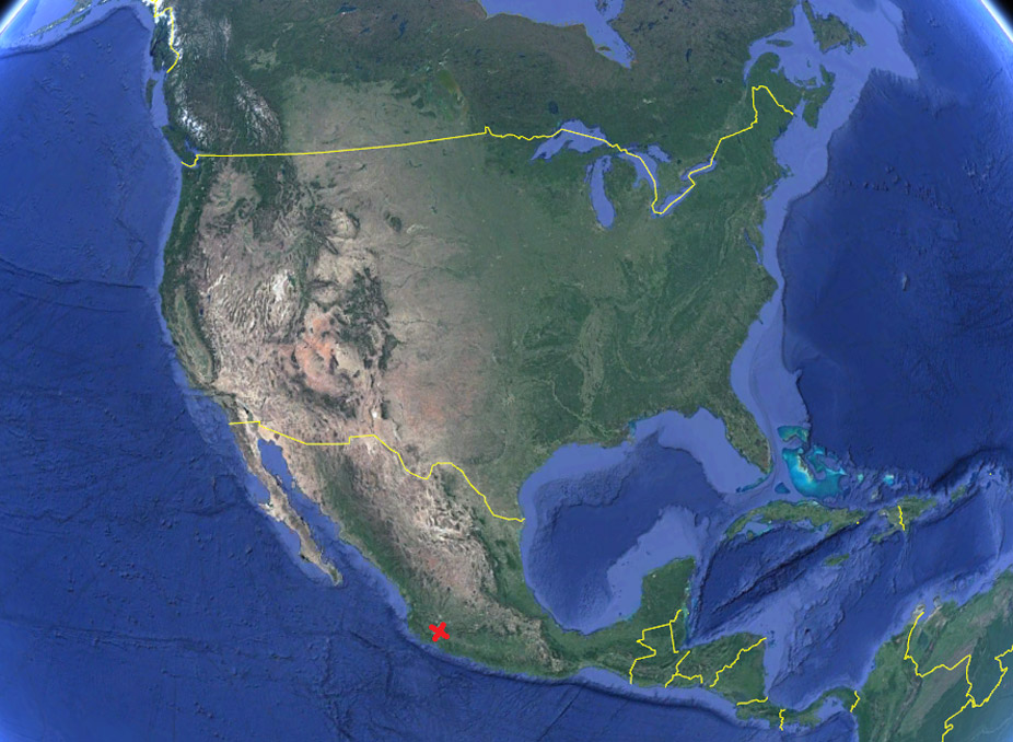 nevado de Colima en el mapa
