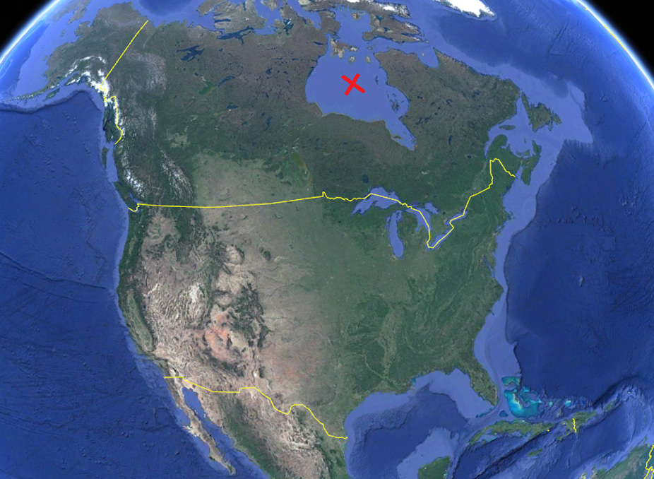 La Bahía de Hudson en el mapa