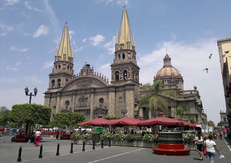 la ciudad de Guadalajara en el mapa