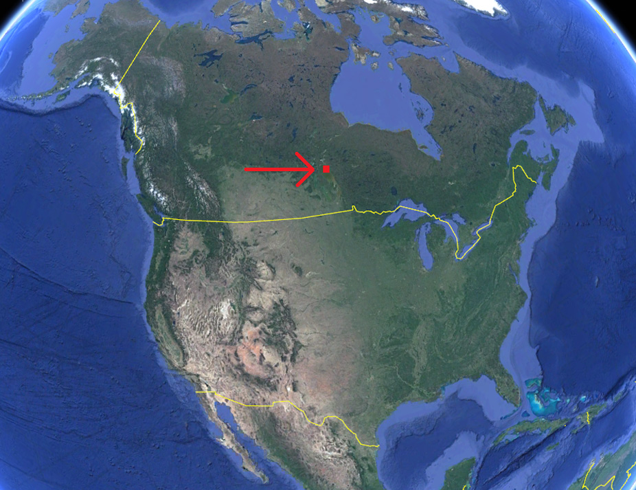 lago Winnipeg en el mapa