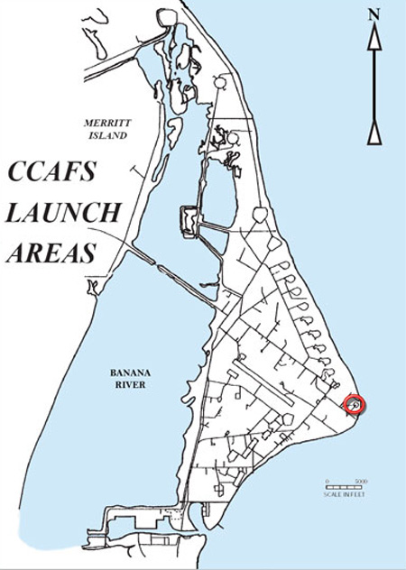 El cabo Cañaveral en el mapa