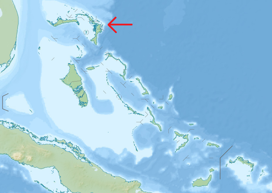 Las Islas Ábaco en el mapa