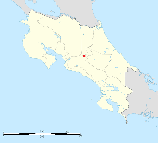 capital de Costa Rica en el mapa