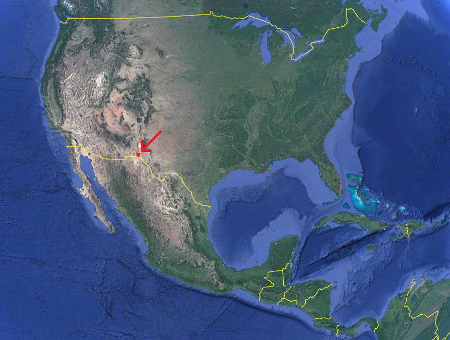 Ciudad de El Paso en el mapa de América