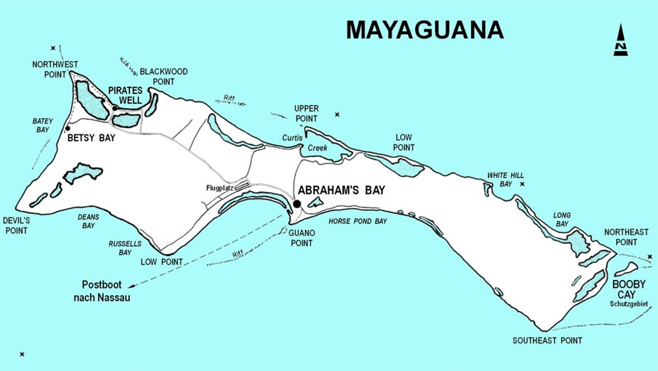 Mayaguana en el mapa