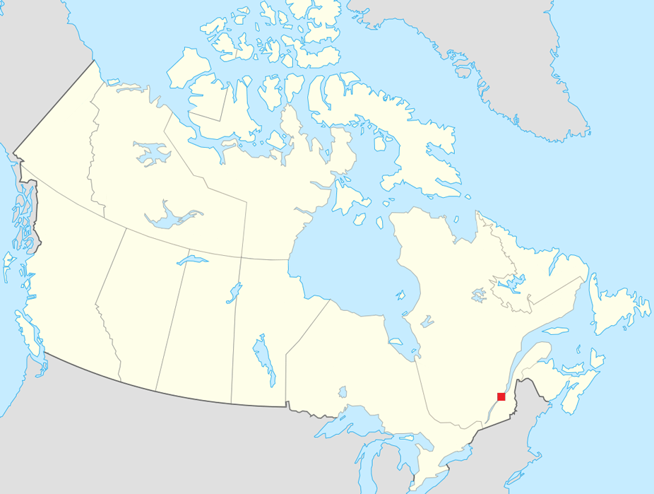 La ciudad de Quebec en el mapa