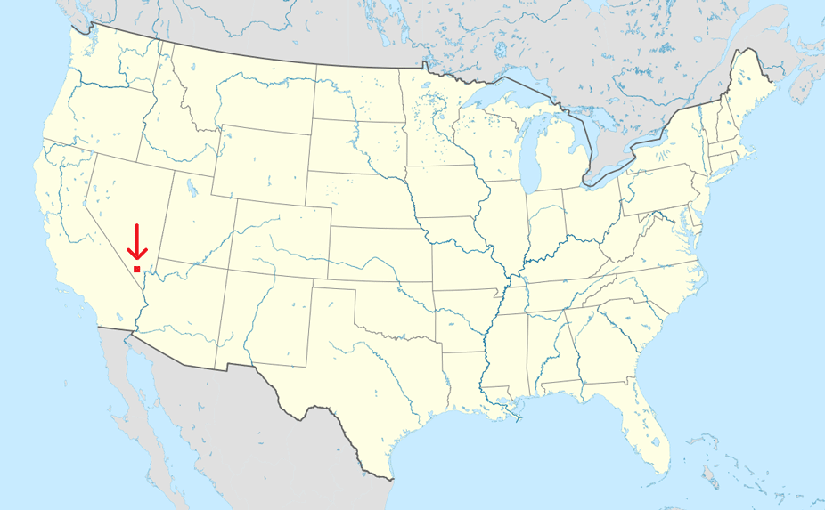 Las Vegas en el mapa de Usa