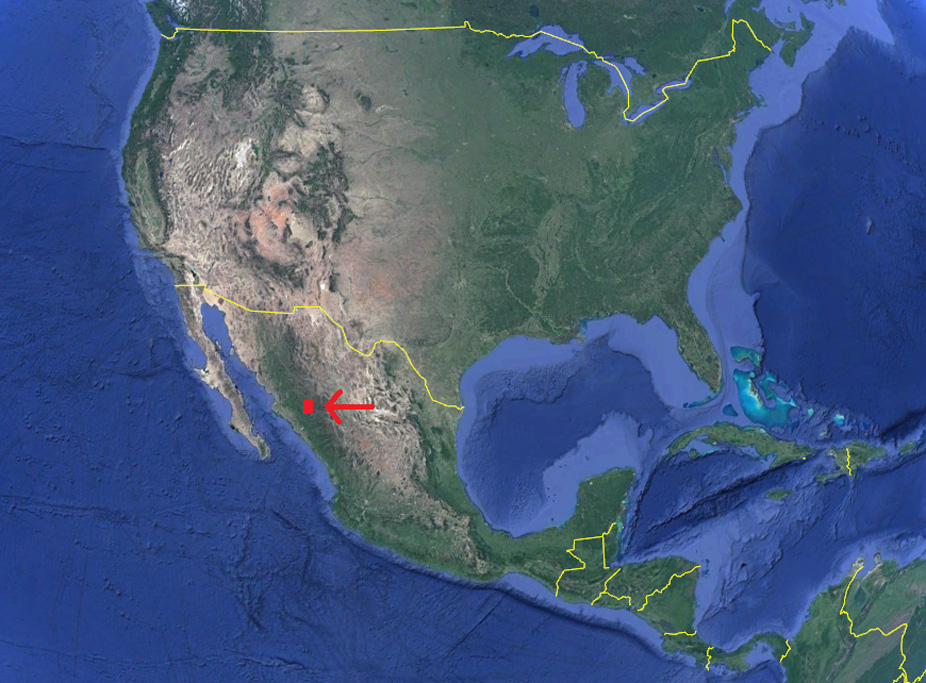 El Cerro Mohinor en el mapa