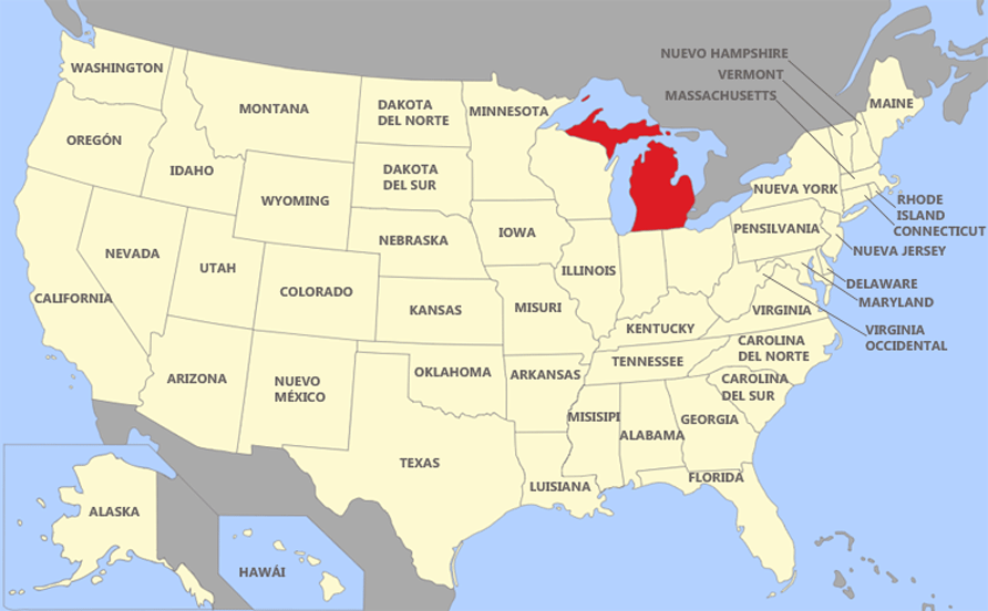 Mapa de Estados Unidos