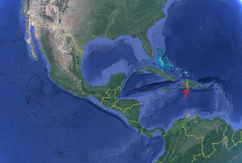Monte del Cibao en el mapa