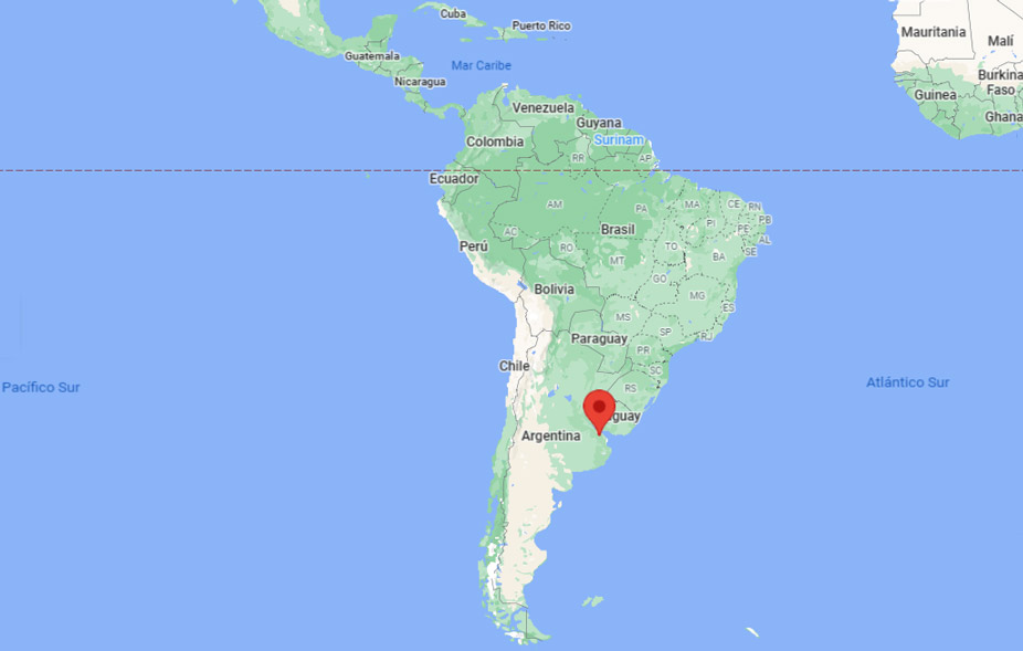 Capital de Argentina en el mapa