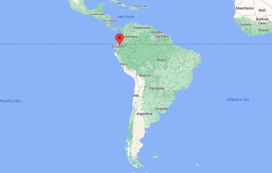 Capital de Ecuador en el mapa
